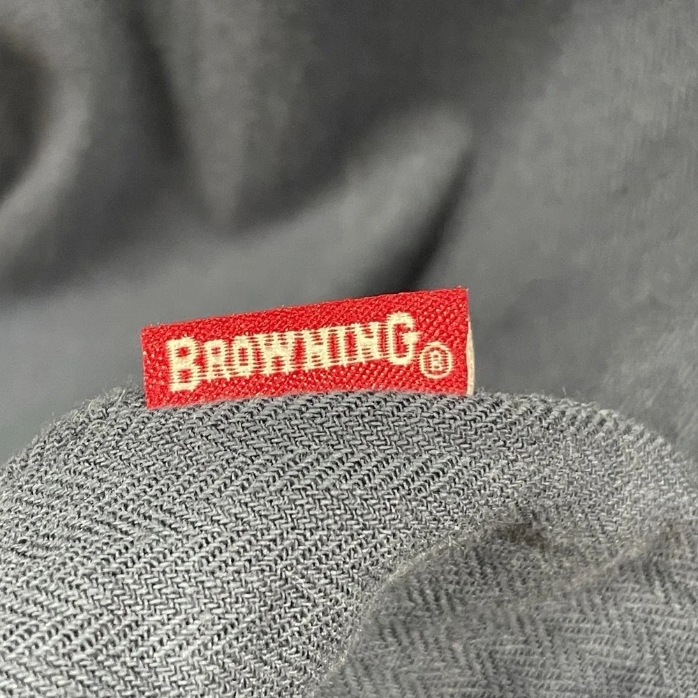 John M Browning Mens XL Shirt Heritage Collection Navy Button Up‎ Hand Pockets